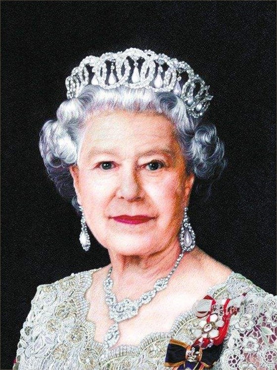 苏绣英国女王