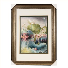 精品苏绣装饰画|满绣荷花纯手工刺绣成品餐厅书房办公室刺绣画