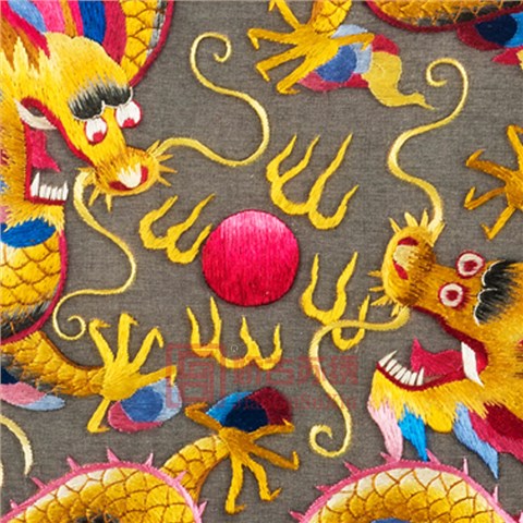 苏绣装饰画|双龙戏珠手工单面刺绣挂画|客厅玄关办公室苏绣壁画